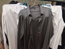 JASONWOOD高端品牌男裝含桑蠶絲羊毛無(wú)痕長(cháng)袖襯衫男春秋商務(wù)休閑韓版襯衣服 高檔黑色【現貨速達】 S /165【適合105-120斤】 曬單實(shí)拍圖