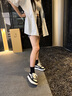 星期六（St&Sat）品牌黑白熊貓板鞋女2025秋季新款小白鞋真皮厚底鞋子運動(dòng)休閑女鞋 黑色 36 曬單實(shí)拍圖