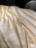 RIK SMITS高檔 6A 級黃金絲 100% 桑蠶絲提花蠶絲被芯 高端送禮家用空調被 6A級黃金繭雪絨花金色 220*240 黃金絲凈重8斤冬被 曬單實(shí)拍圖