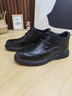 卡帝樂(lè )鱷魚(yú)（CARTELO）頭層牛皮男士高端皮鞋大碼男靴保暖加絨皮靴男款棉鞋K095 黑色 42 曬單實(shí)拍圖