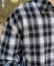 名創(chuàng  )優(yōu)品襯衫男高級感痞帥法蘭絨格子襯衣外套秋季復古男裝上衣Z 黑白 L 曬單實(shí)拍圖