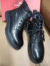 富貴鳥(niǎo)馬丁靴男冬季羊皮毛一體高幫棉皮鞋男真皮男士棉鞋短靴男雪地靴 FG0272黑色[羊毛里] 41 曬單實(shí)拍圖