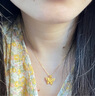 周大福小版金絲羽蝶蝴蝶黃金吊墜女(工費:380計價(jià))EOF1374七夕節 足金 約2.80g 曬單實(shí)拍圖