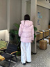 波司登25新款羽絨服女短款90絨冰雪運動(dòng)時(shí)尚冬季連帽保暖外套B250246806 晨光粉1894-趨勢推薦 S 160/84A 體重約100-110斤 曬單實(shí)拍圖