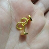 老廟黃金耳飾足金愛(ài)心耳釘通勤百搭送女友生日禮物 曬單實(shí)拍圖