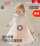 英氏【商場(chǎng)同款】女童網(wǎng)紗公主裙2025秋季新款兒童刺繡長(cháng)袖連衣裙 嫩粉色 100 CM 曬單實(shí)拍圖