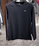 KOLON SPORT/可隆POLARTEC長(cháng)袖T恤 男女同款戶(hù)外抓絨刺繡寬松圓領(lǐng)內搭上衣 LURT5ST536-BK 黑色 XL 180/100A 曬單實(shí)拍圖