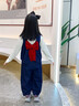 咭卡咭為女童秋季套裝2025新款洋氣兒童衣服春牛仔蝴蝶結小女孩運動(dòng)三件套 圖片色 110 cm 曬單實(shí)拍圖