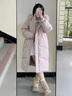 歐迪惠（Oudihui）2025新款冬季羽絨棉服女中長(cháng)款韓系加厚羽棉襖絨服大毛領(lǐng)棉衣外套 粉紅色 M 曬單實(shí)拍圖