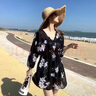 麓格立大碼泳衣女寬松夏季防曬顯瘦遮肚泡溫泉泳衣分體式三件套保守泳裝 大碼泳衣3XL碼【建議145-165斤】 曬單實拍圖