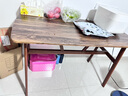 全品屋餐桌椅組合家用飯桌子小戶型簡(jiǎn)約公寓快餐出租商用長(zhǎng)方形電腦桌 胡桃木色 120cm 【寬60CM】單桌子 曬單實(shí)拍圖