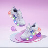 HELLOKITTY童鞋女童學(xué)步鞋炫彩亮燈鞋卡通庫洛米發(fā)光鞋時(shí)尚運動(dòng)鞋6703紫色29 曬單實(shí)拍圖