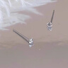 QMXDS999純銀mini小石頭耳釘女養耳洞擰螺絲扣睡覺(jué)不用摘足銀小巧耳飾 2mm一對(擰螺絲款) 曬單實(shí)拍圖