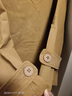 潮與共美式復古風(fēng)衣外套男中長(cháng)款2024新款英倫雅痞男裝寬松休閑純棉大衣 卡其色 L 建議【130-150】斤 曬單實(shí)拍圖