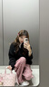 NICEBAD(原WORKSOUT)V翻領(lǐng)套頭毛衣寬松休閑簡(jiǎn)約cleanfit春秋男女 黑色 S 曬單實(shí)拍圖
