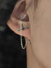 QMXD男士耳釘耳鏈男潮個(gè)性十字架痞帥單只設計感小眾嘻哈男生耳飾耳墜 曬單實(shí)拍圖