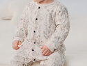 babylove嬰兒夾棉連體衣冬季文藝純棉哈衣寶寶保暖衣服素野墨韻 曬單實(shí)拍圖