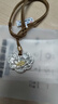 兩面異花 足銀9999牡丹花蓮花吊墜女新中式國風(fēng)描金純銀項鏈禮物 雙面異花足銀吊墜項鏈 約19克 曬單實(shí)拍圖