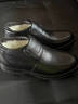 意爾康王子品牌斷碼清倉羊毛一體棉鞋男保暖防滑真皮中老年爸爸鞋大碼 黑色~8813 43 曬單實(shí)拍圖