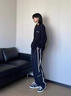 雅鹿休閑褲男潮牌一褲兩穿時(shí)尚百搭休閑褲青少年潮流帥氣褲子男春秋季 黑色 XL 曬單實(shí)拍圖