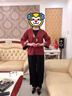 俞兆林媽媽外套春裝國風(fēng)中年女裝民族風(fēng)2025年新款媽媽裝50-60歲洋氣女 紅色上衣+黑色背心+褲 3XL [115-130斤] 曬單實(shí)拍圖