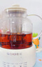 小質(zhì)養生壺1.2L全玻璃花茶壺0膠水0金屬恒溫煮茶器辦公室熱牛奶神器保溫壺家用燒水壺電熱水壺YSH11A 曬單實(shí)拍圖