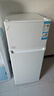 海爾（Haier）123升小冰箱冰箱雙開門二級(jí)能效節(jié)能省電黑金凈化保鮮租房家用冰箱宿舍迷你BCD-123GHTMZ0WV 曬單實(shí)拍圖
