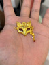 底蘊黃金狐貍面具戒指女款足金999古法新中式指環(huán)七夕禮物送女友老婆 黃金狐貍面具戒指 金重約5.5g 曬單實拍圖