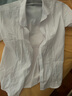 羅蒙女童短袖蕾絲邊白色襯衫校園服飾學(xué)生演出服兒童半袖襯衣 白色150 曬單實(shí)拍圖
