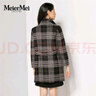 MeierMei玫而美羊毛大衣女中長(cháng)款立領(lǐng)時(shí)尚格子休閑秋冬中年毛呢外套 G32 40 曬單實(shí)拍圖