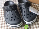 卡駱馳（CROCS）洞洞鞋貝雅卡駱班輕便耐磨一腳蹬休閑鞋|205089 黑色/白色-066 41 /42(260mm) 曬單實(shí)拍圖