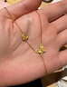 詩(shī)普琳黃金套鏈 足金吊墜套鏈5G黃金蝴蝶套鏈女款 約3.15g 曬單實(shí)拍圖