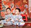 G.DUCKKIDS小黃鴨男寶寶一周歲衣服女抓周禮服嬰兒套裝秋冬唐裝百天生日禮物 紅色三件套春秋款 80 尺碼6-12月【75-85cm】 曬單實(shí)拍圖