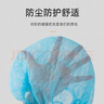 鳴固一次性頭套帽子 無紡布帽子 廚房條形帽防塵防污帽頭套 500只 曬單實拍圖