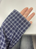 茵曼（INMAN）2025秋冬女裝新款復古刺繡格子襯衫簡(jiǎn)約長(cháng)袖襯衣 寶藍色 M （褲子 27碼） 曬單實(shí)拍圖