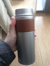 Rofagy國際高端品牌純鈦保溫杯男士水杯茶水分離泡茶杯車載生日禮物 鈦晶灰 【虎虎生威】 400ml 曬單實拍圖