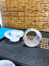 泉秀堂元青花描金冰種玉瓷茶具套裝高檔龍鳳主人杯輕奢商務(wù)泡茶器禮盒裝 青花金邊茶具（佛說(shuō)心經(jīng)杯 12頭 曬單實(shí)拍圖