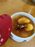 onlycook雙耳陶瓷碗 帶蓋蒸蛋碗燉盅 兒童輔食燕窩蒸盅煲湯小湯盅 紅色 曬單實(shí)拍圖