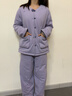 朵朵·可可蒲公英淺紫 夾棉保暖家居服套裝  淺紫 S (155) 曬單實(shí)拍圖