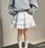 迪士尼秋季女童裙子蓬蓬蛋糕短裙2025女孩花邊裙半身裙TD2EQ060 白 130 曬單實(shí)拍圖