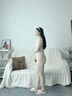 簡(jiǎn)云羊毛蠶絲德絨發(fā)熱保暖內衣女加絨秋衣秋褲套裝男士打底襯衣襯褲冬 女【輕薄莫代爾】圓領(lǐng)-郁金粉 L 曬單實(shí)拍圖