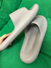三利拖鞋eva防臭靜音男高回彈緩震踩屎感室內女居家涼拖 淺灰 42-43 曬單實(shí)拍圖