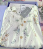 嫚熙（EMXEE）春秋季彈力絲麻棉月子服孕婦哺乳睡衣產(chǎn)婦產(chǎn)后家居服 綺幻花信-兩件套 M 曬單實(shí)拍圖