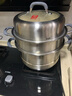 康巴赫304不銹鋼三層蒸鍋蒸籠復底湯蒸鍋多功能防燙鍋具28cm燃氣灶通用 曬單實(shí)拍圖