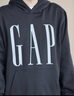 GAP男女裝2025秋季新款logo印花抓絨寬松套頭連帽衫衛衣786923 海軍藍 M (170/92A) 亞洲尺碼 曬單實(shí)拍圖