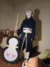 宇智波團(tuán)扇1.5米火影忍者宇智波斑帶土cosplay道具血輪眼阿飛扇子 扇子+1.5米鏈子+綁帶+背帶 均碼 曬單實拍圖
