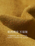 茵曼（INMAN）【曠野美拉德】2025秋冬女裝新款簡(jiǎn)約麂皮絨短款外套寬松夾克上衣 姜黃色 M 曬單實(shí)拍圖