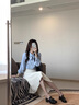 伯德小姐黑色a字長裙女正裝傘裙職業(yè)小個子通勤半裙面試裙子西裝半身裙 曬單實拍圖