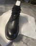 百麗黑曜石勇士厚底休閑加絨靴子戶(hù)外工裝馬丁靴A1764DD4 黑單里 43 曬單實(shí)拍圖