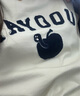 UOOYAA/烏丫2025春季新款趣味蘋(píng)果蟲(chóng)插肩袖T恤 白色 L 曬單實(shí)拍圖